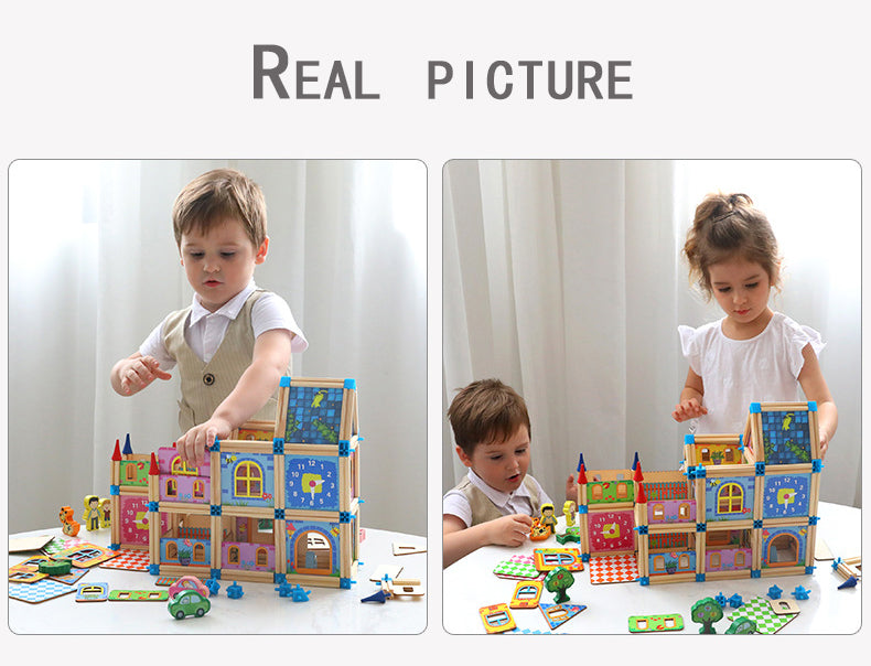 Kids Wooden Building Blocks