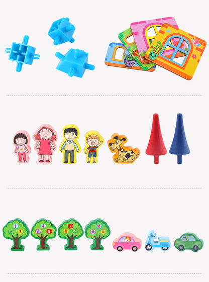 Kids Wooden Building Blocks