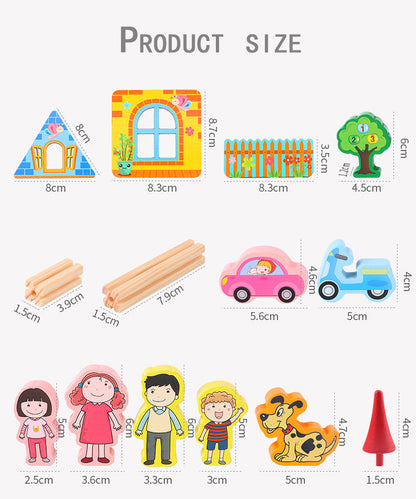 Kids Wooden Building Blocks