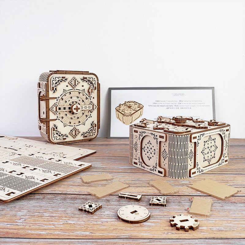 3D Wooden Puzzle Treasure Box