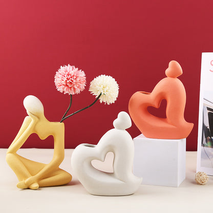 Abstract Ceramic Character Vase