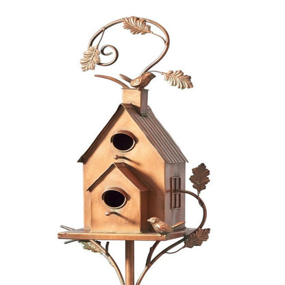 Abstract Birdhouse Garden Stake